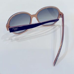 Prada oversized dark purple and beige sunglasses